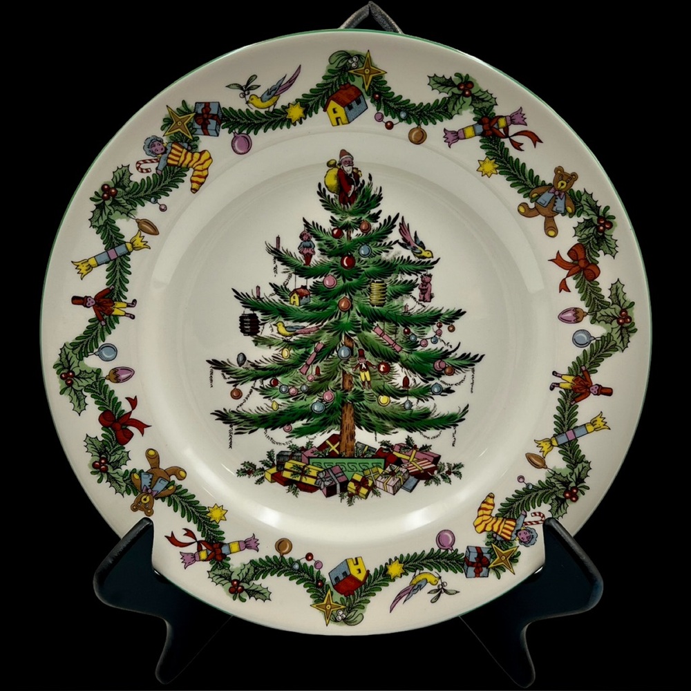 Spode Christmas Tree Decorative Plate 7.75” England S3324-Y Undated